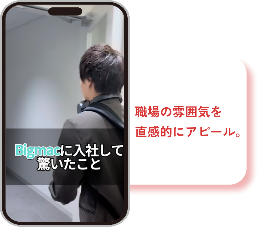 職場の雰囲気を直観的にアピール。