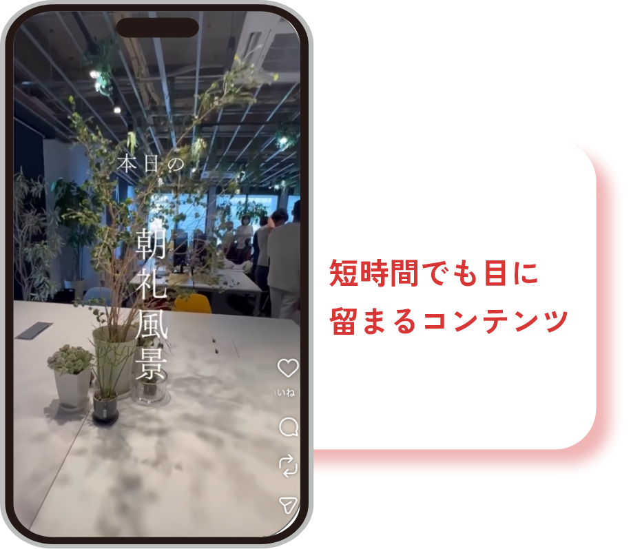 短時間でも目に留まるコンテンツ