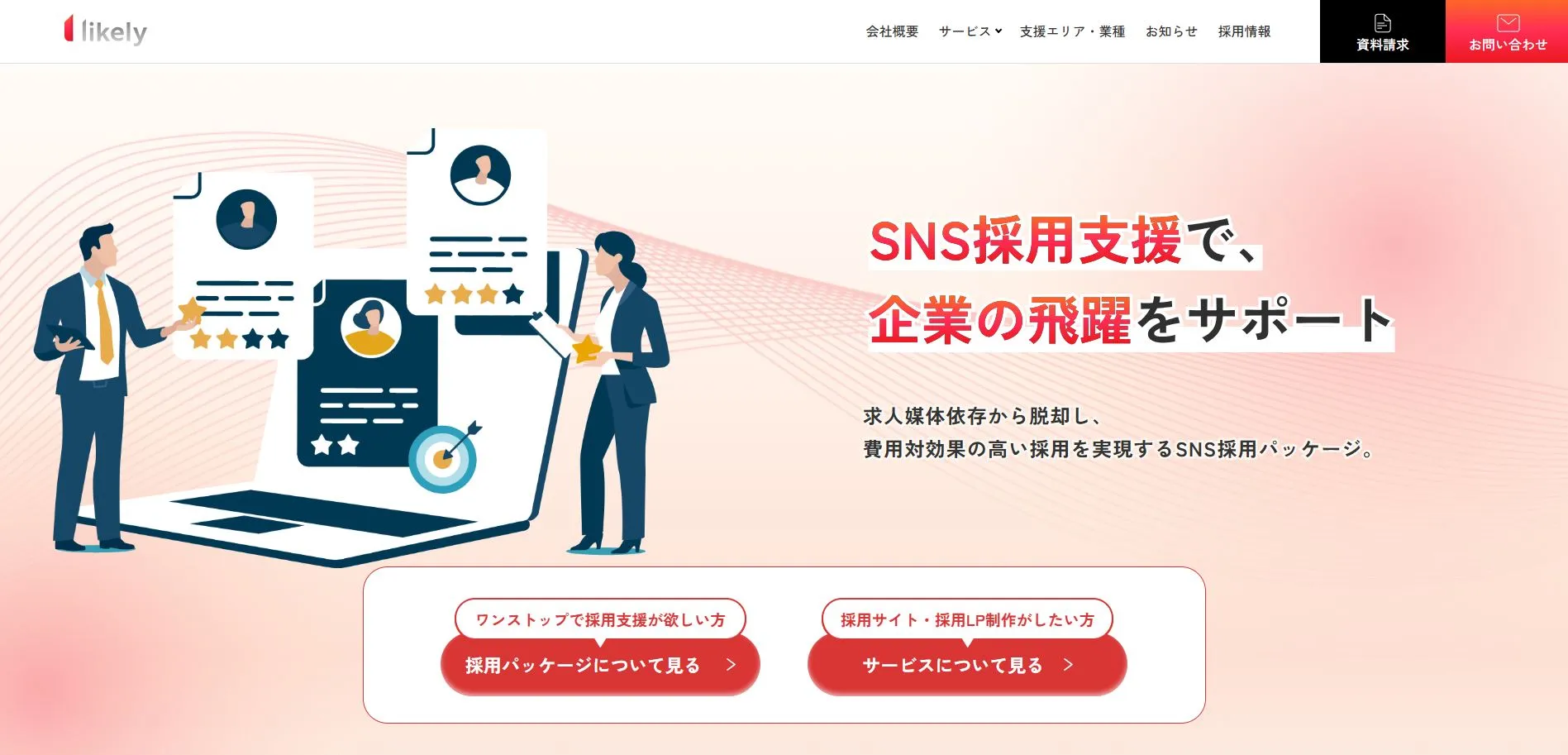 SNS採用の相談はlikelyへ